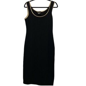 EL -Ana collection black knit midi dress size medium